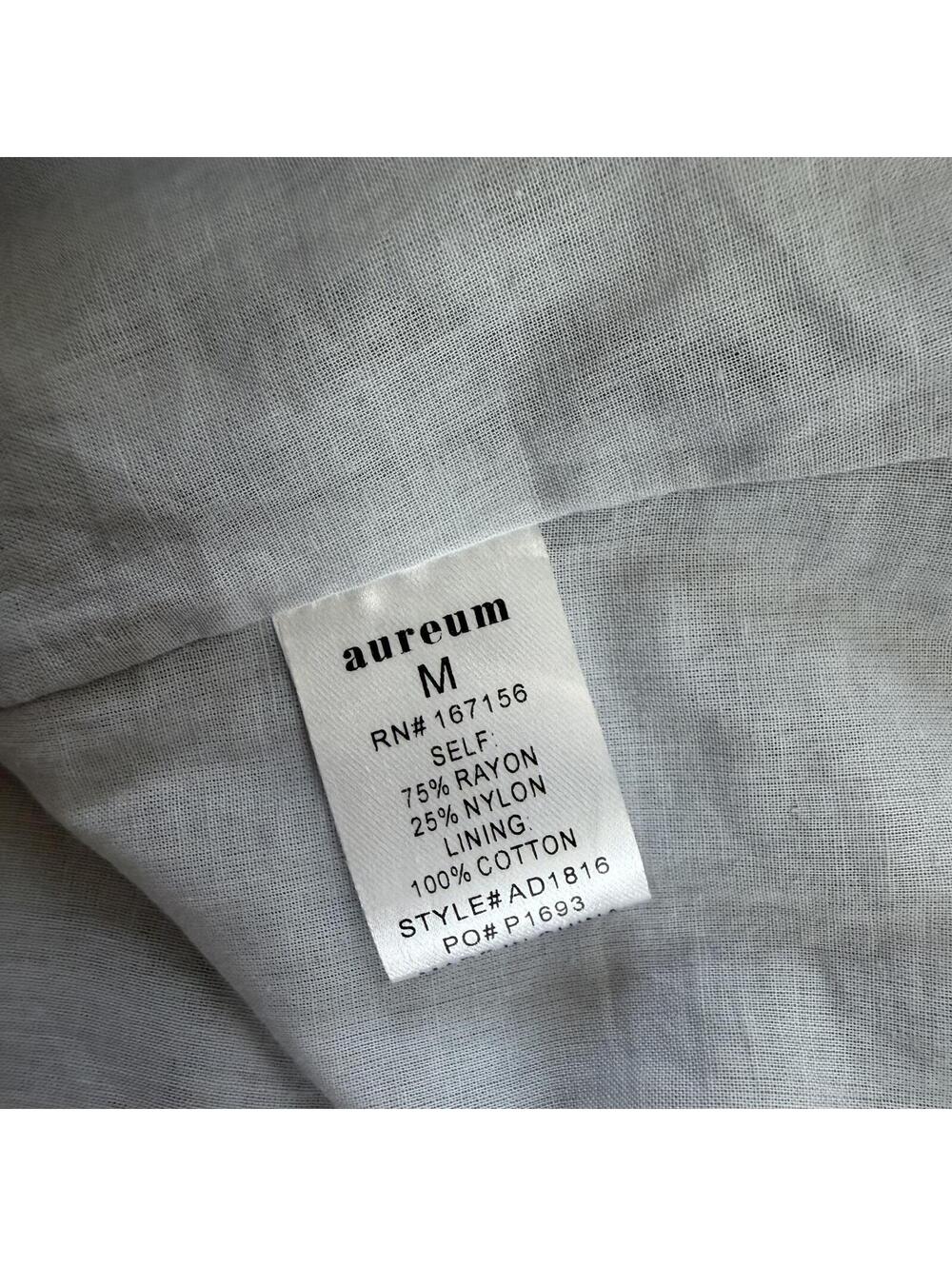 Aureum Floral Midi Dress | Smocked Bodice Size M - Picture 4 of 9